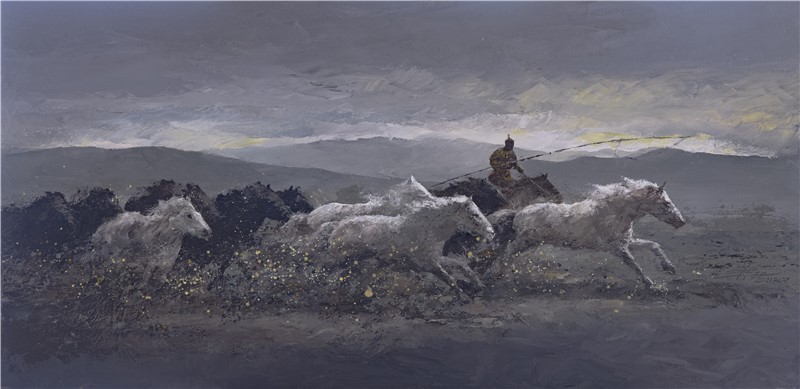 100cm X 50cm 布面油画