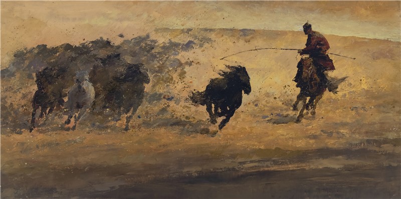 100cm X 50cm 布面油画