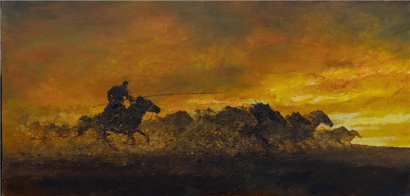 100cm X 50cm 布面油画