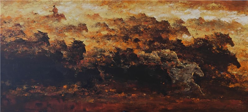 210cm X 90cm 布面油画