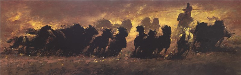 210cm X 70cm 布面油画