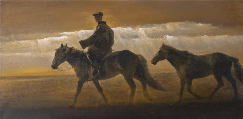 100cm X 50cm 布面油画