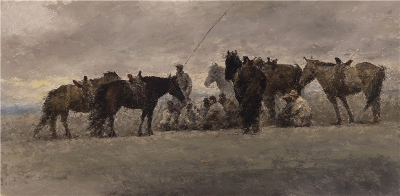 100cm X 50cm 布面油画