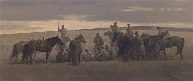 210cm X 90cm 布面油画