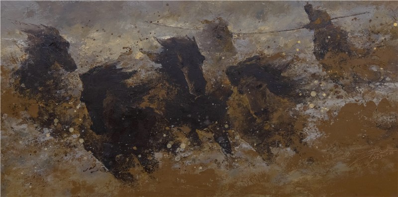 100cm X 50cm 布面油画